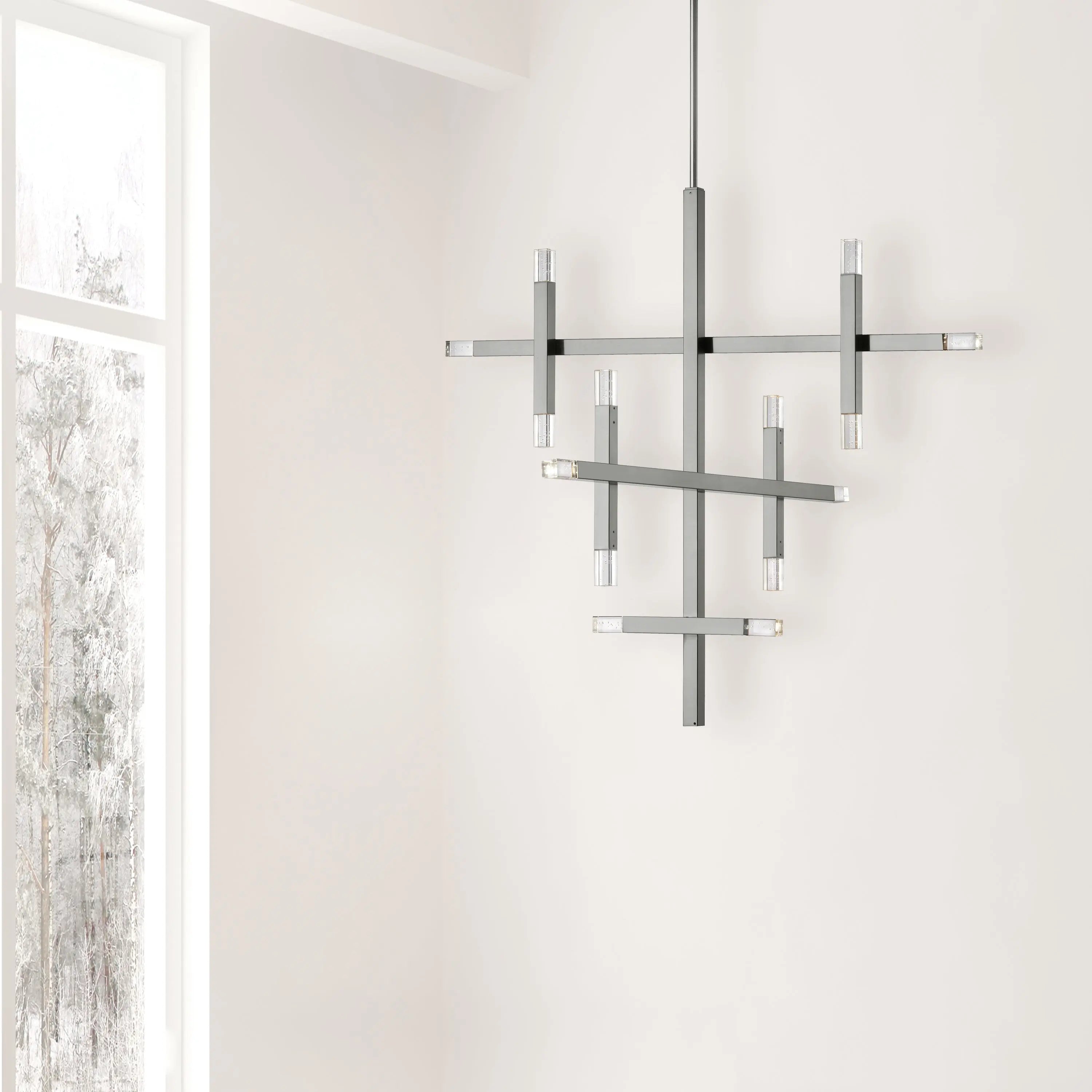 Dainolite 42W Polished Chrome Chandelier w/ Acrylic Diffuser
