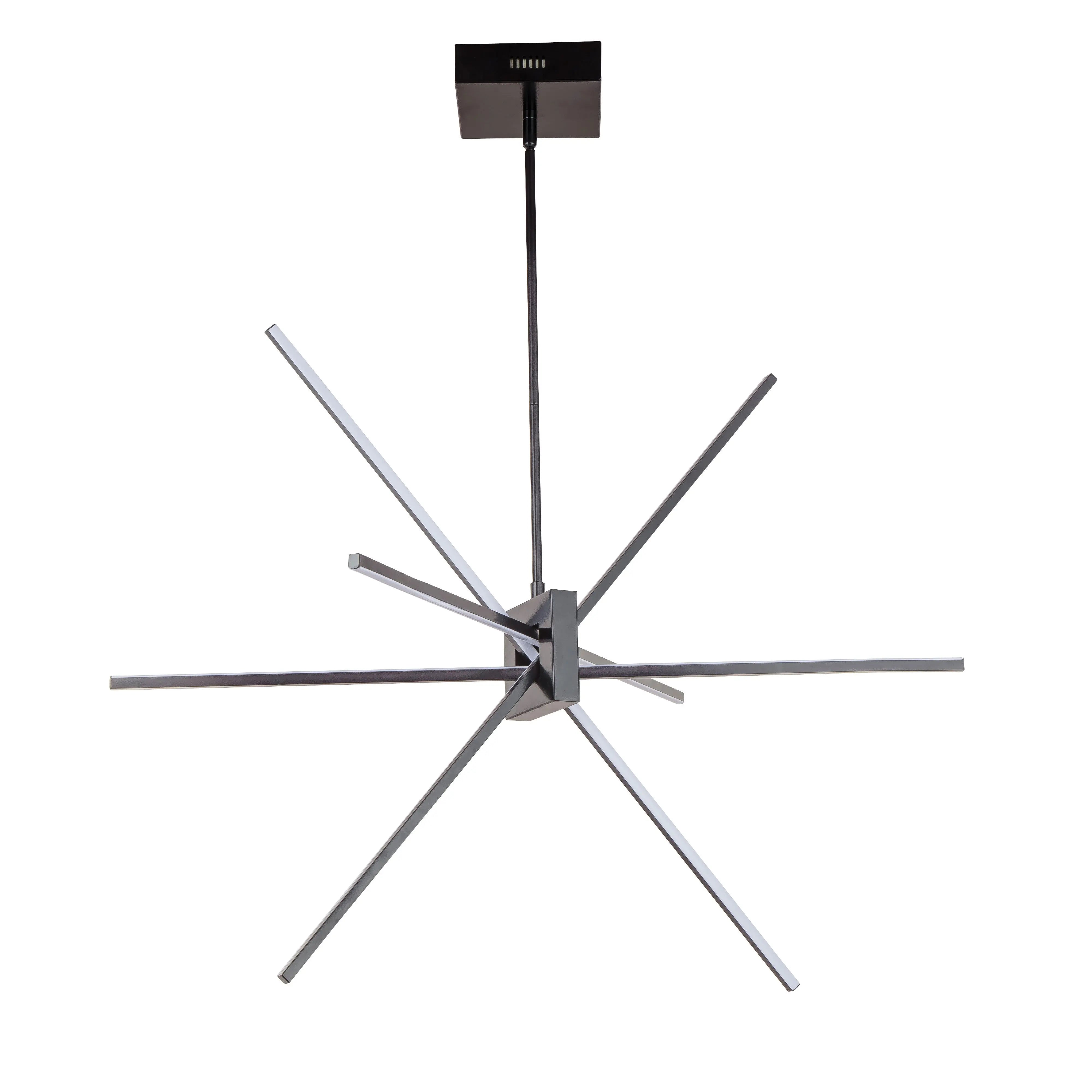 Dainolite 46W LED Pendant Matte Black with White Acrylic Diffuser