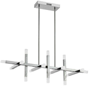 Dainolite 48W Horizontal Chandelier Polished Chrome with Frosted Acrylic Diffuser