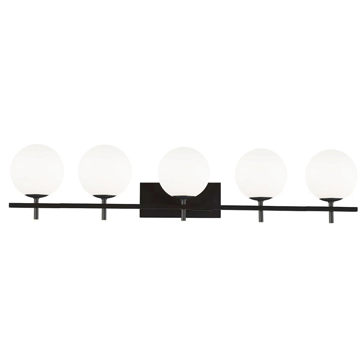 Dainolite 5 Light Halogen Vanity, Matte Black