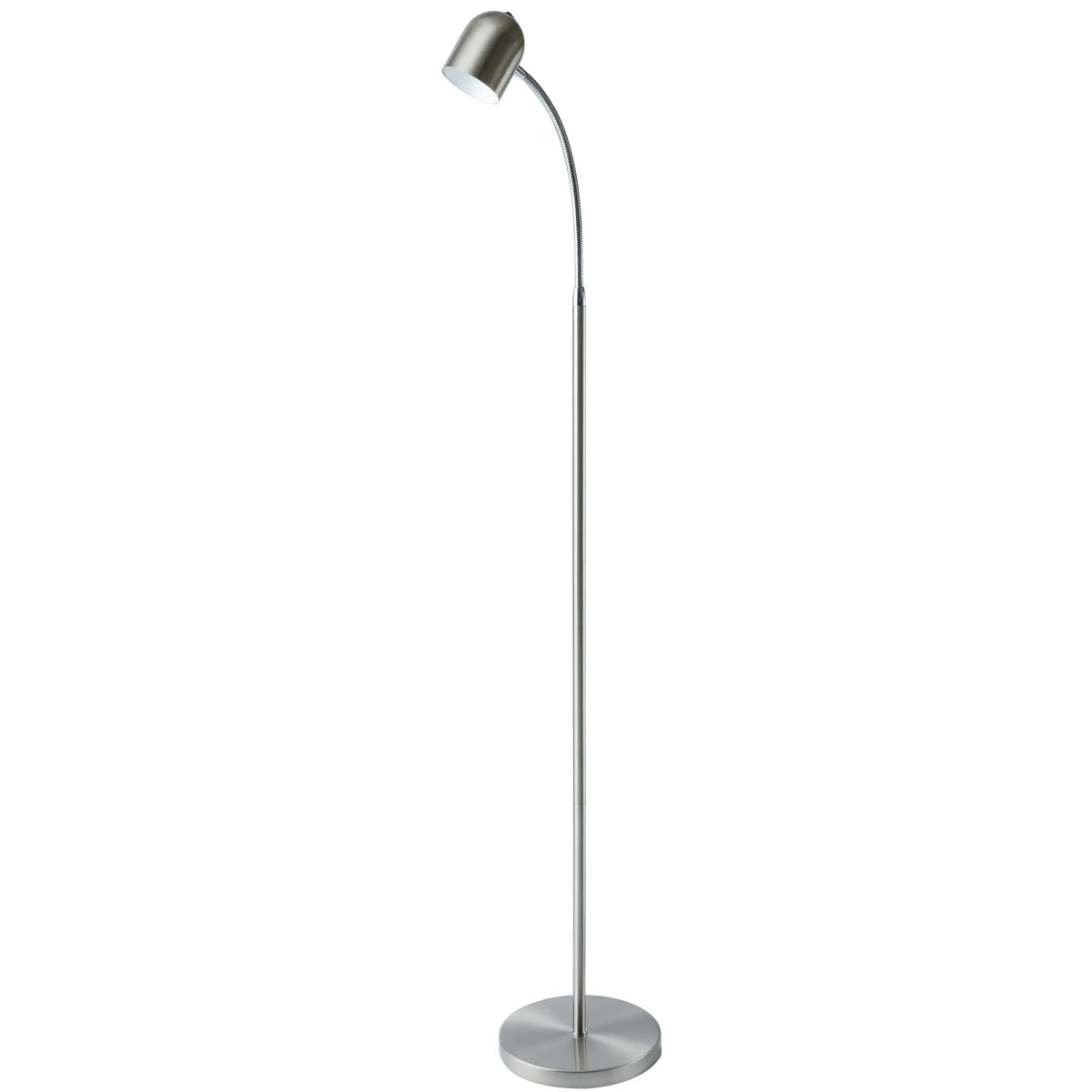 Dainolite 5 Watt LED Floor Lamp, Satin Chrome Finish