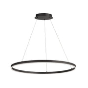 Dainolite 50W Colour Changing Temperature Chandelier, Matte Black with White Acrylic Diffuser