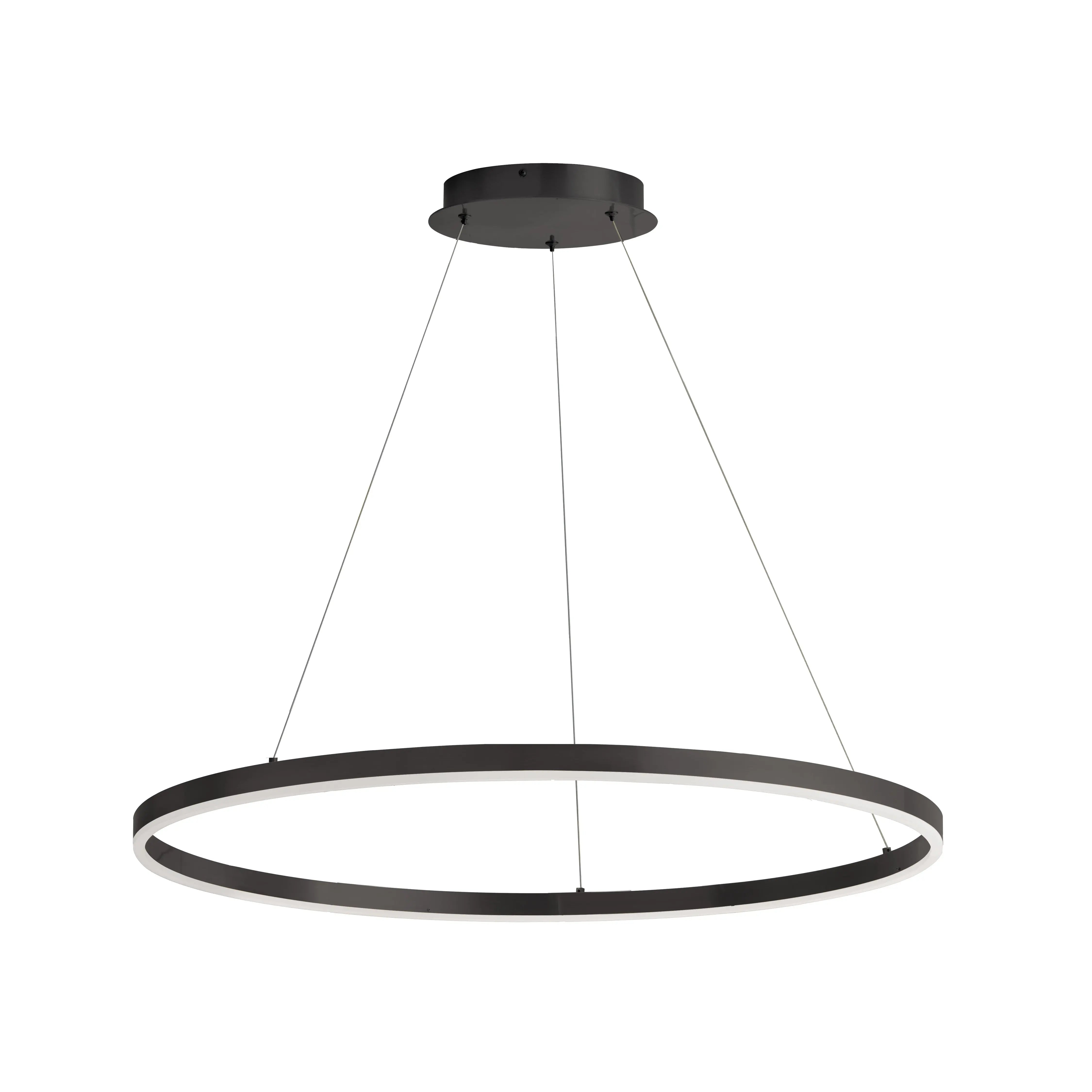 Dainolite 50W Colour Changing Temperature Chandelier, Matte Black with White Acrylic Diffuser