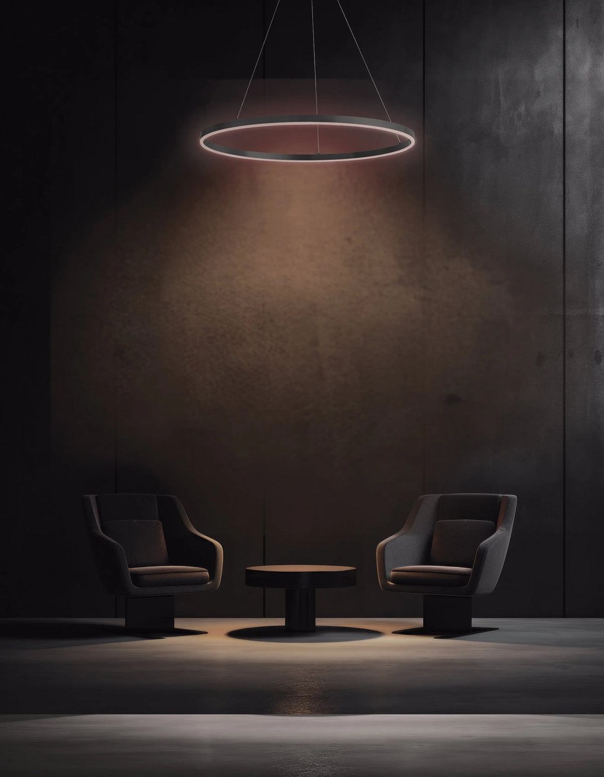 Dainolite 50W Colour Changing Temperature Chandelier, Matte Black with White Acrylic Diffuser