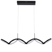 Dainolite 50W Horizontal Pendant, Matte Black w/ White Silicone Diffuser