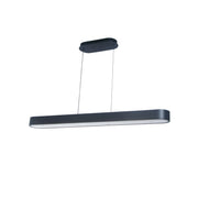 Dainolite 50W Matte Black Horizontal Pendant w/ Faux Alabaster