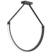Dainolite 50W Pendant Matte Black with White Silicone Diffuser