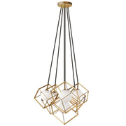 Dainolite 6 Light Halogen Pendant Gold Finish