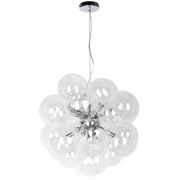 Dainolite 6 Light Halogen Pendant Polished Chrome Finish with Clear Glass