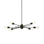 Dainolite 6 Light Horizontal Pendant, Espresso Finish