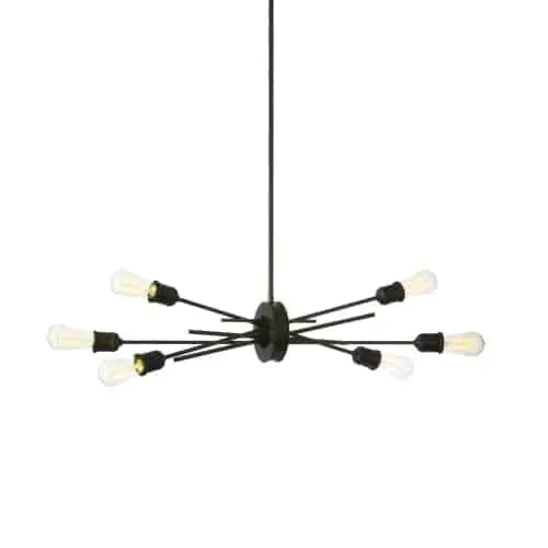 Dainolite 6 Light Horizontal Pendant, Espresso Finish