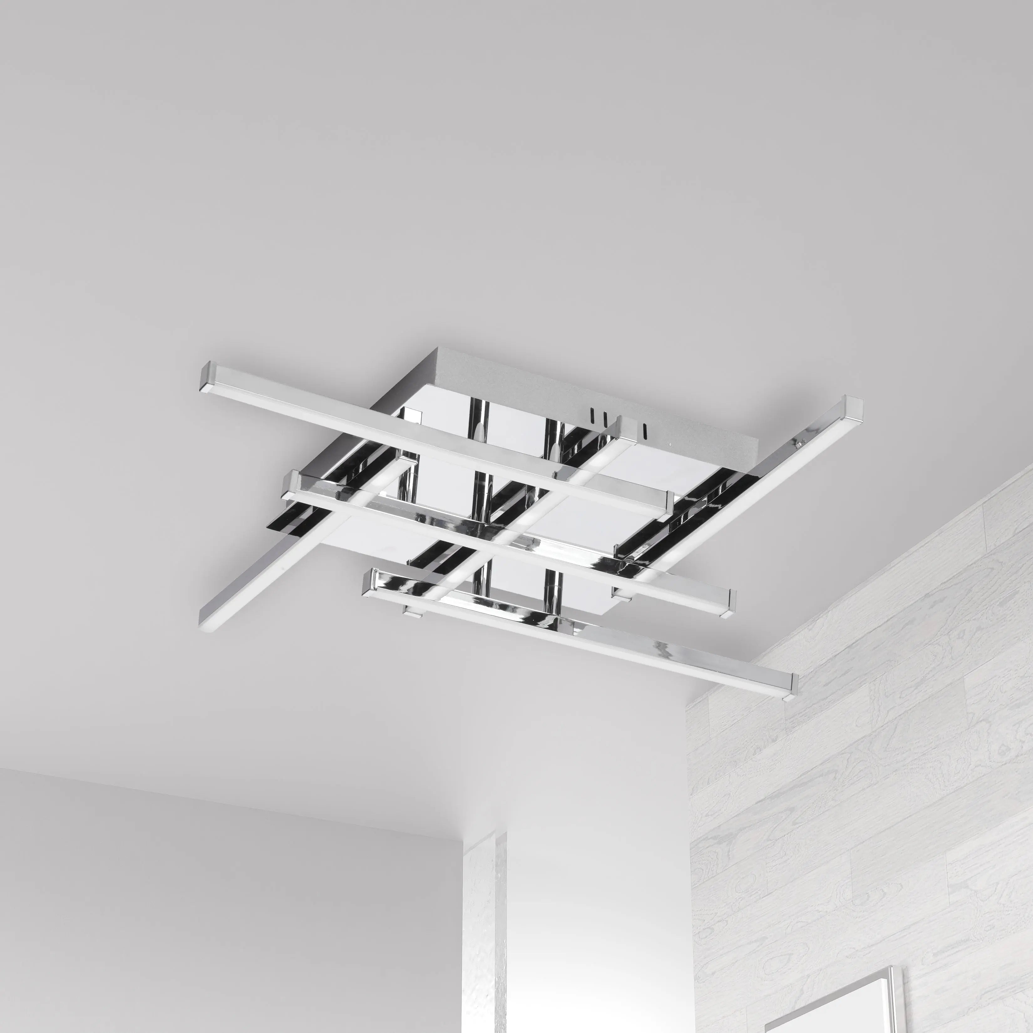 Dainolite 6 Light LED Flush Mount, Polished Chrome Finish