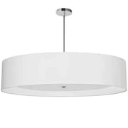 Dainolite 6 Light Polished Chrome Helena Pendant w/ White Shade and White Fabric Diffuser