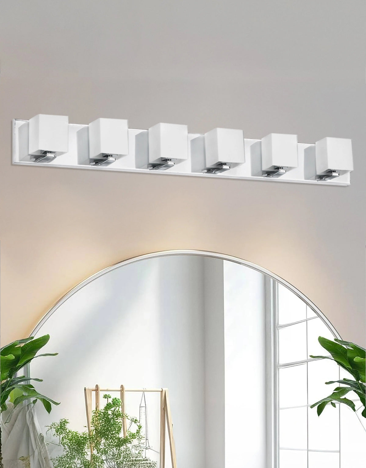 Dainolite 6 Light Vanity, Polished Chrome Finish
