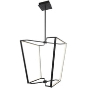 Dainolite 60W Chandelier, Matte Black with White Silicone Diffuser