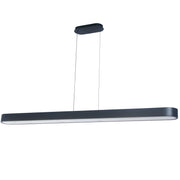 Dainolite 60W Matte Black Horizontal Pendant w/ Faux Alabaster