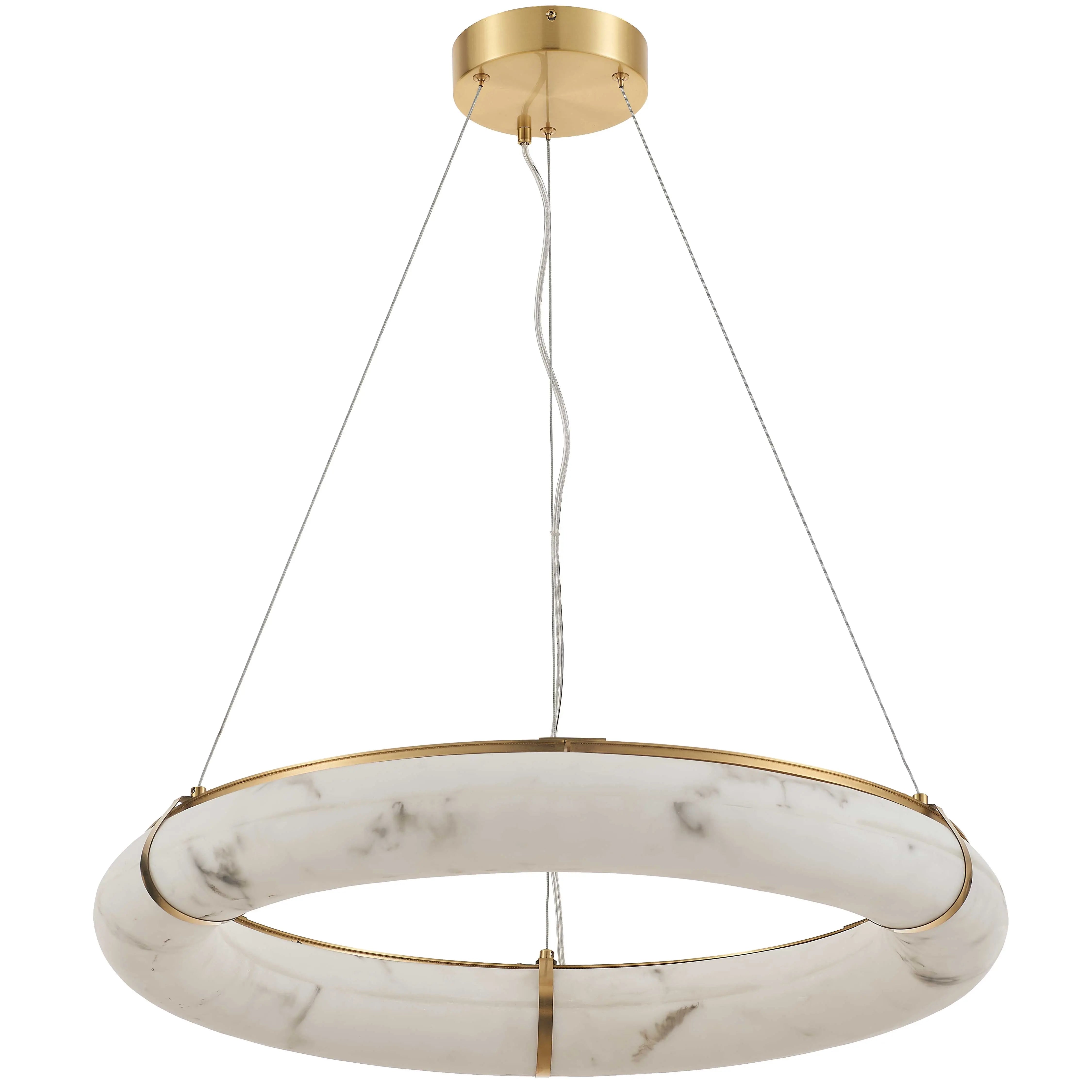 Dainolite 63W Aged Brass Pendant w/ Faux Alabaster