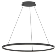 Dainolite 63W Chandelier, Matte Black with White Acrylic Diffuser
