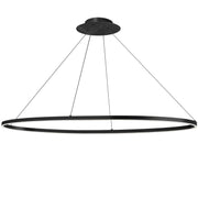 Dainolite 63W Horizontal Chandelier, Matte Black with White Acrylic Diffuser