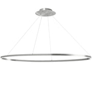 Dainolite 63W Horizontal Chandelier, Silver with White Acrylic Diffuser