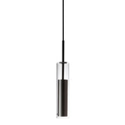 Dainolite 6W LED Pendant, Black Finish with Clear Glass