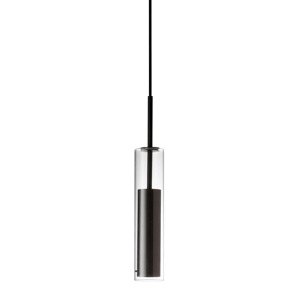 Dainolite 6W LED Pendant, Black Finish with Clear Glass