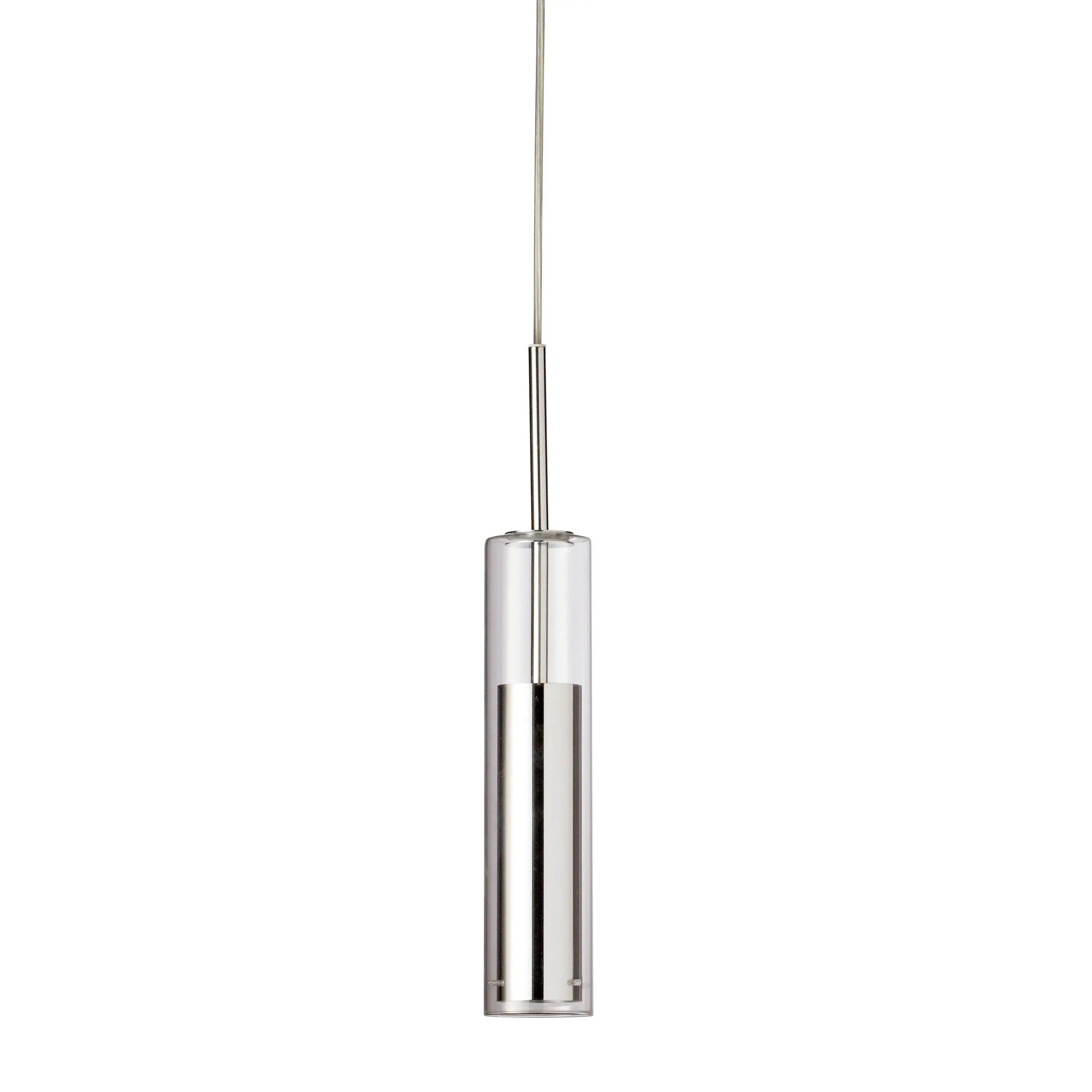 Dainolite 6W LED Pendant, Polished Chrome Finish with Clear Glass