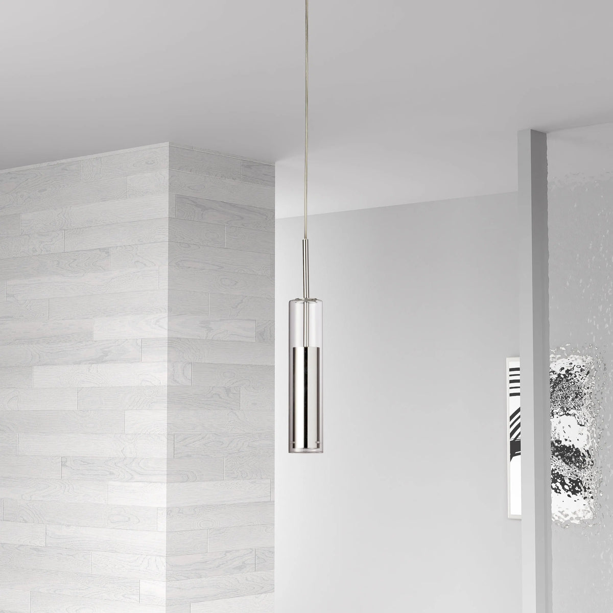 Dainolite 6W LED Pendant, Polished Chrome Finish with Clear Glass