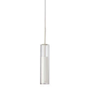 Dainolite 6W LED Pendant, White Finish with Clear Glass
