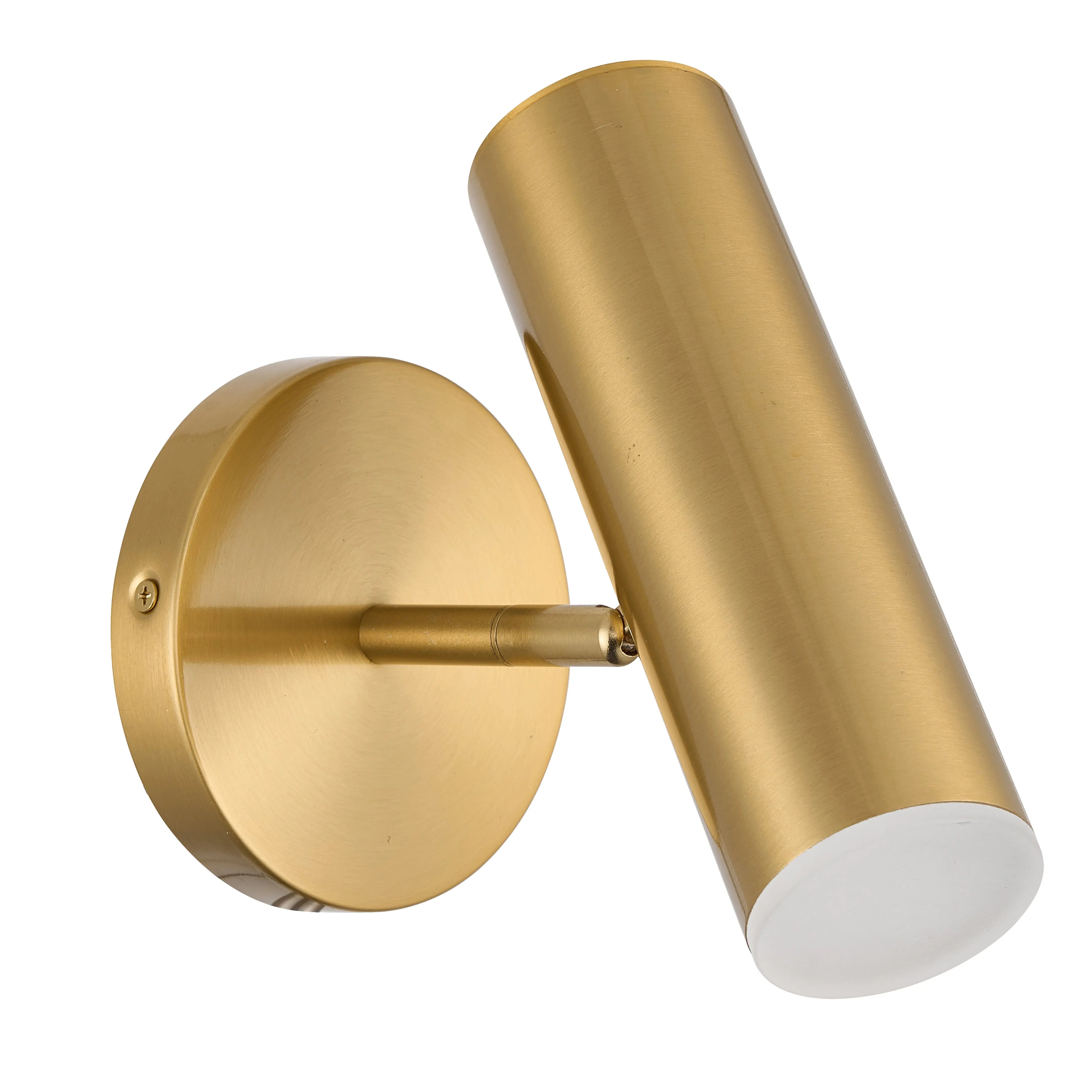 Dainolite 6W Wall Sconce, Aged Brass with Frosted Acrylic Diffuser
