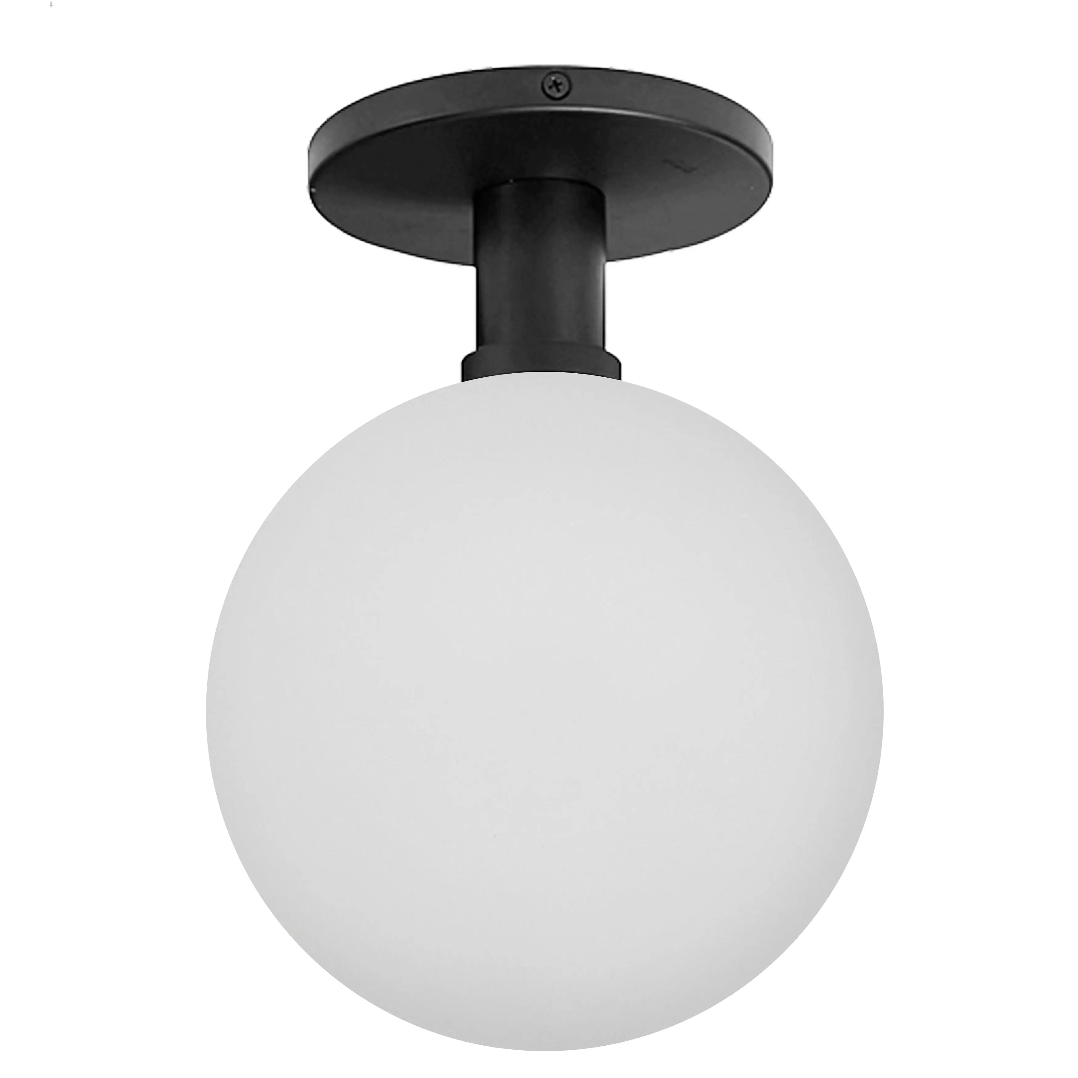 Dainolite 6W Wall Sconce, Matte Black w/ Opal glass