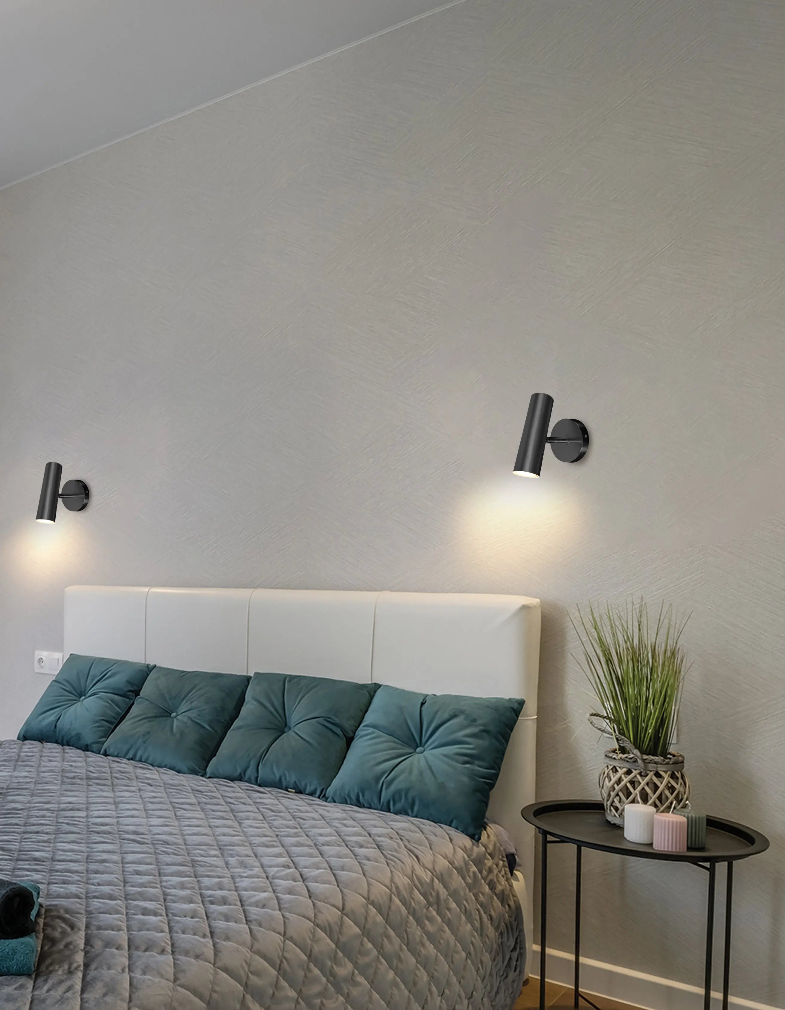 Dainolite 6W Wall Sconce, Matte Black with Frosted Acrylic Diffuser