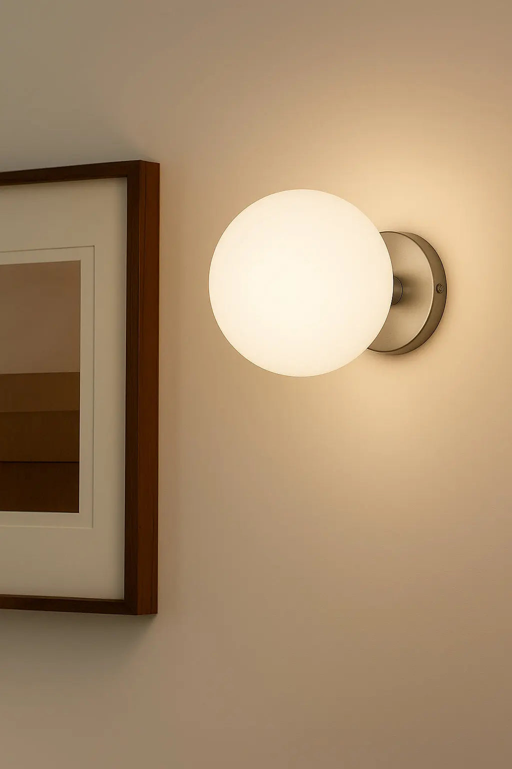 Dainolite 6W Wall Sconce, Polished Chrome w/ Opal glass