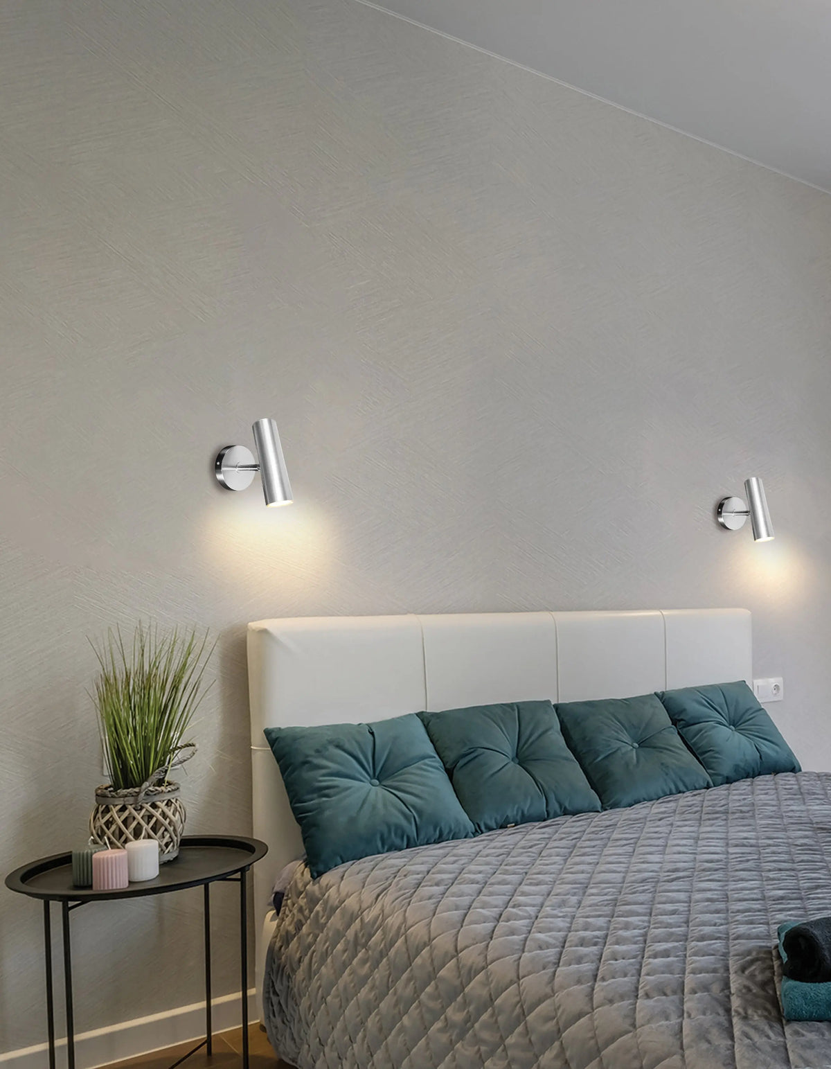 Dainolite 6W Wall Sconce, Satin Chrome with Frosted Acrylic Diffuser