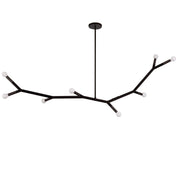 Dainolite 8 Light Incandescent Horizontal Pendant Matte Black