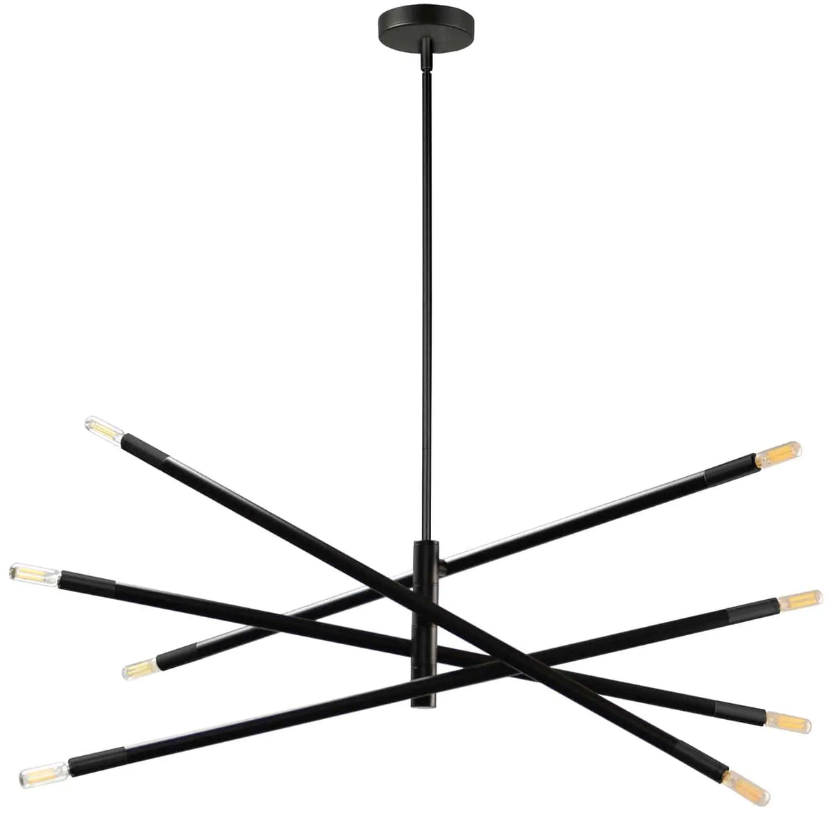 Dainolite 8 Light Incandescent Pendant, Matte Black