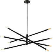 Dainolite 8 Light Incandescent Pendant, Matte Black