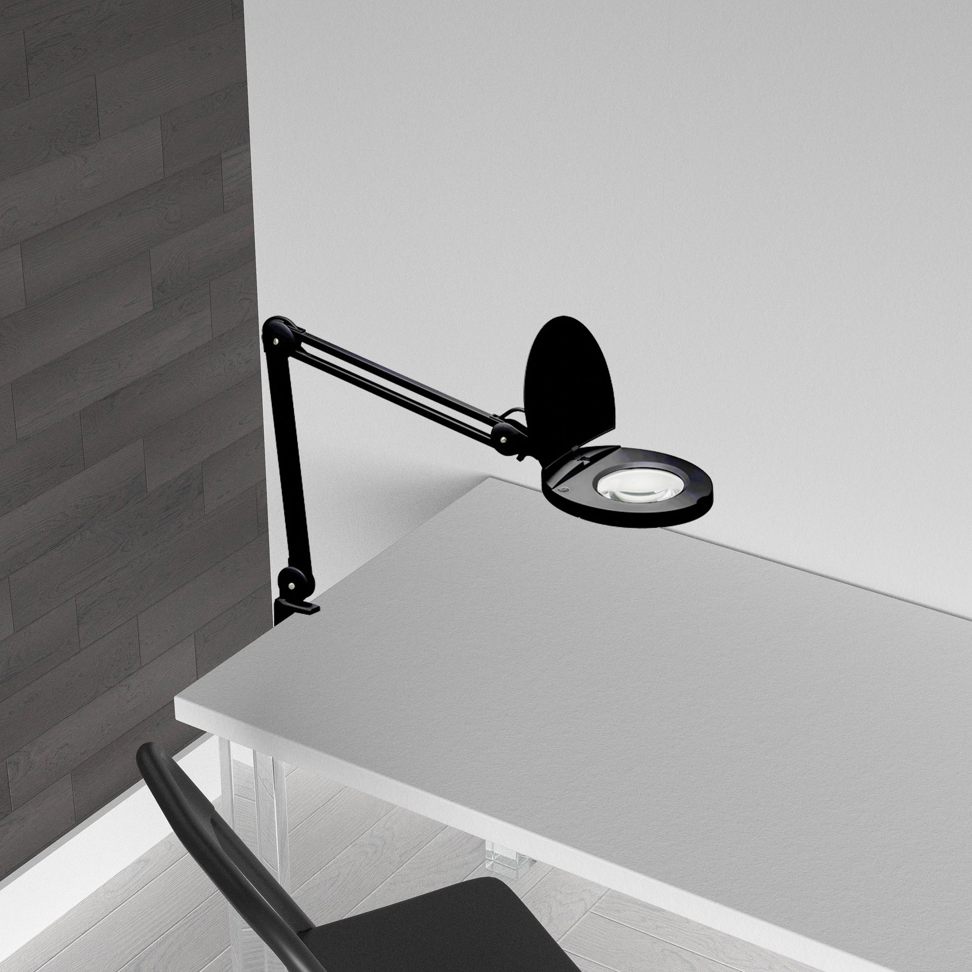 Dainolite 8W LED Magnifier Lamp, Black Finish DMLED10-A-BK