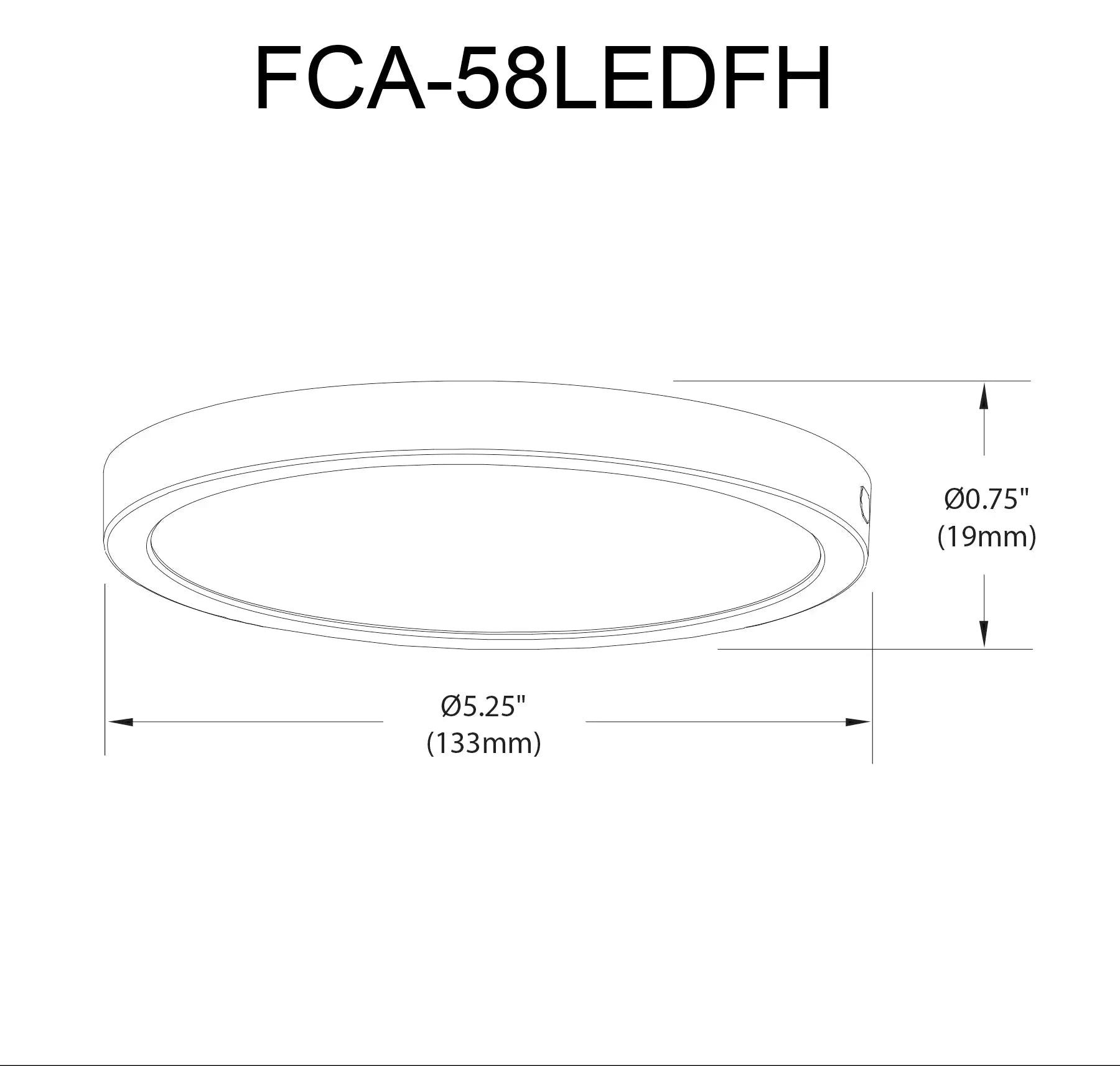 Dainolite 8W Matte White Flush Mount 5CCT