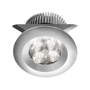 Dainolite Aluminum 2x4W 3000K, CRI80+, 25° beam, 24VDC input with Male Connector, 18" Lead wire, D70xH50 mm, Dimmable.