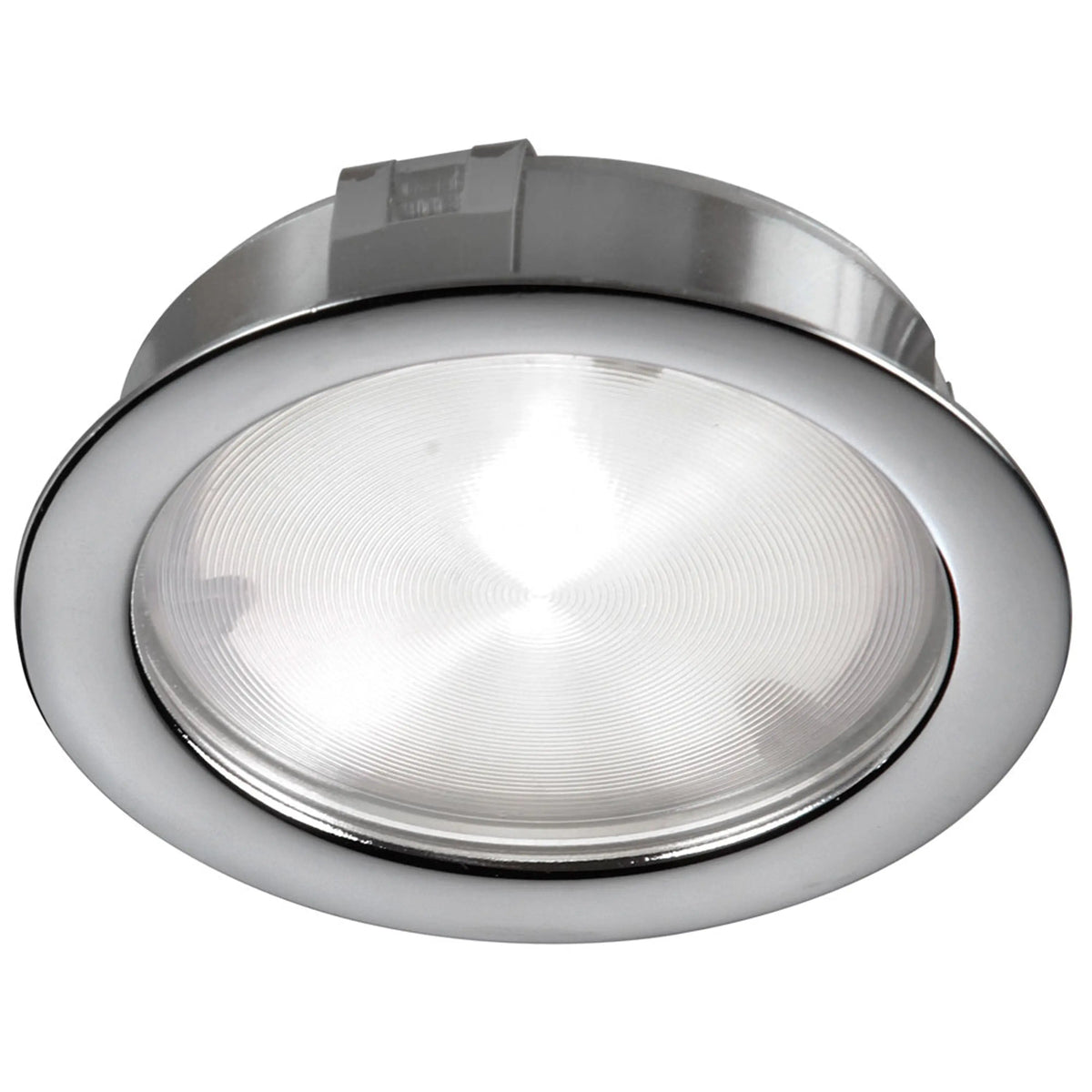 Dainolite Cree 4W 24VDC input 3000K, CRI80+, 40° beam Puck Light, Satin Chrome