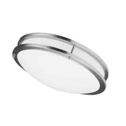 Dainolite LED Ceiling Flush, 16” dia, Satin Chrome Finish