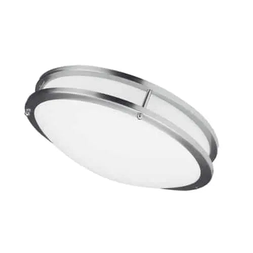 Dainolite LED Ceiling Flush, 16” dia, Satin Chrome Finish