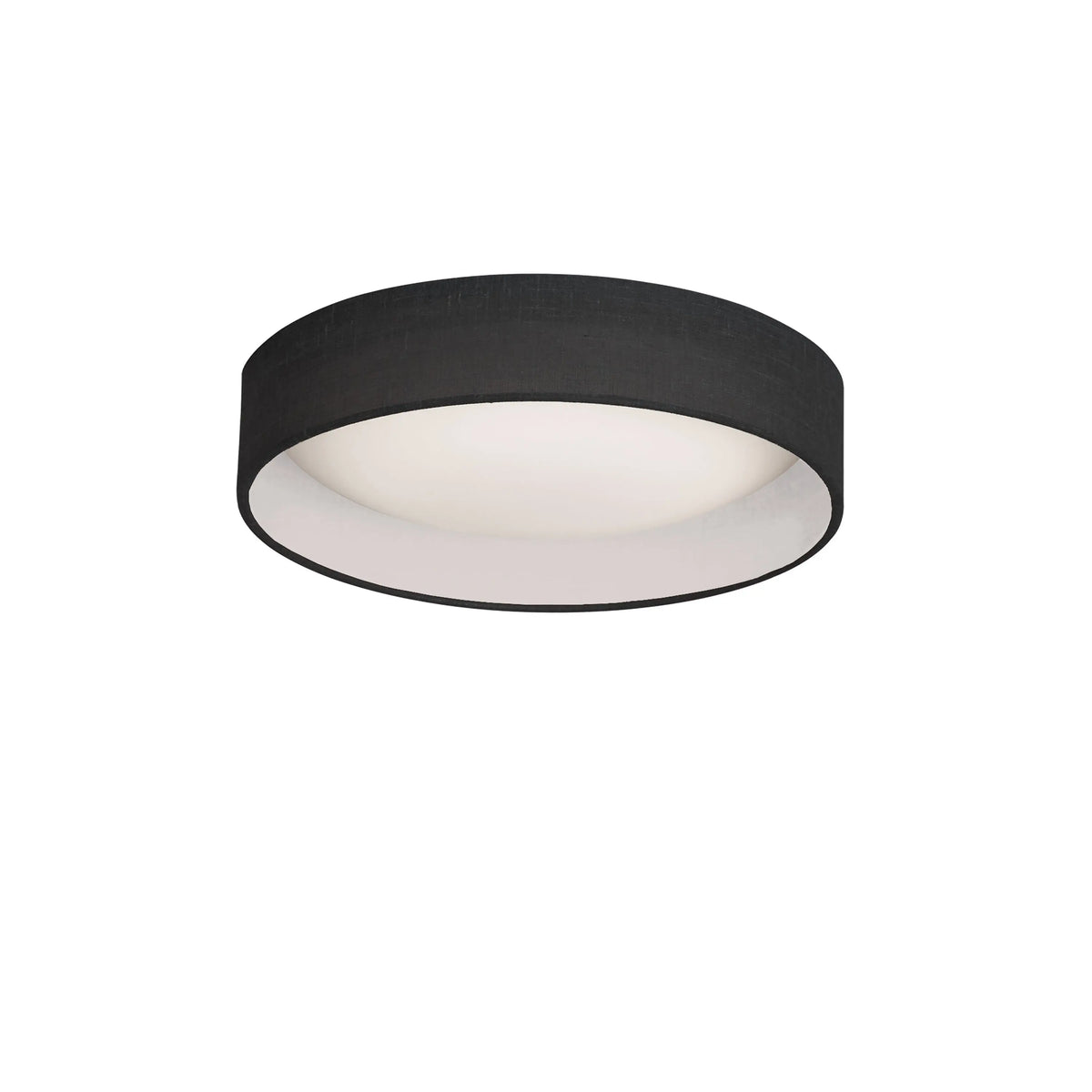 Dainolite LED Flush Mount, Satin Chrome Finish, Black Shade CFLD-1114-797