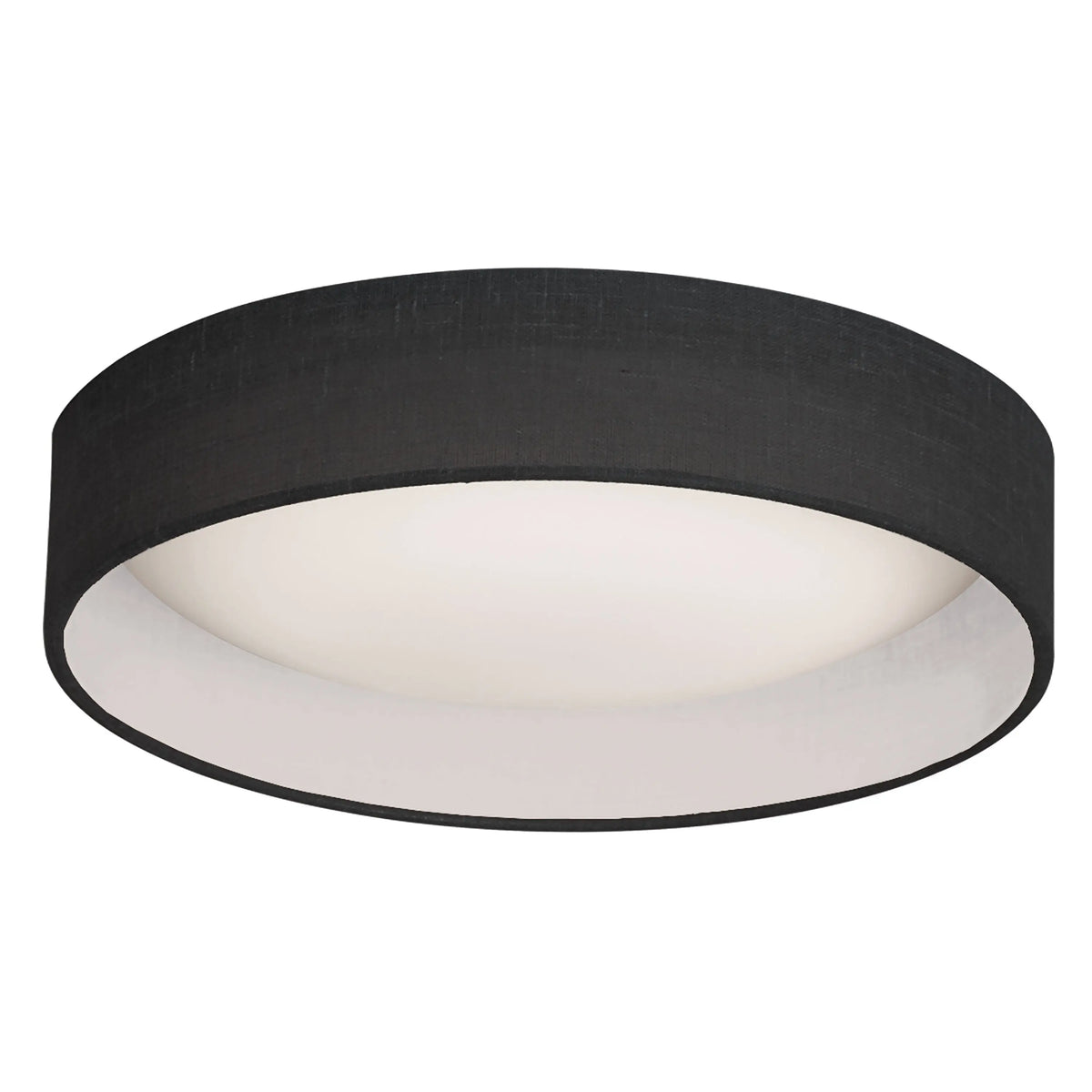 Dainolite LED Flush Mount, Satin Chrome Finish, Black Shade CFLD-1522-797