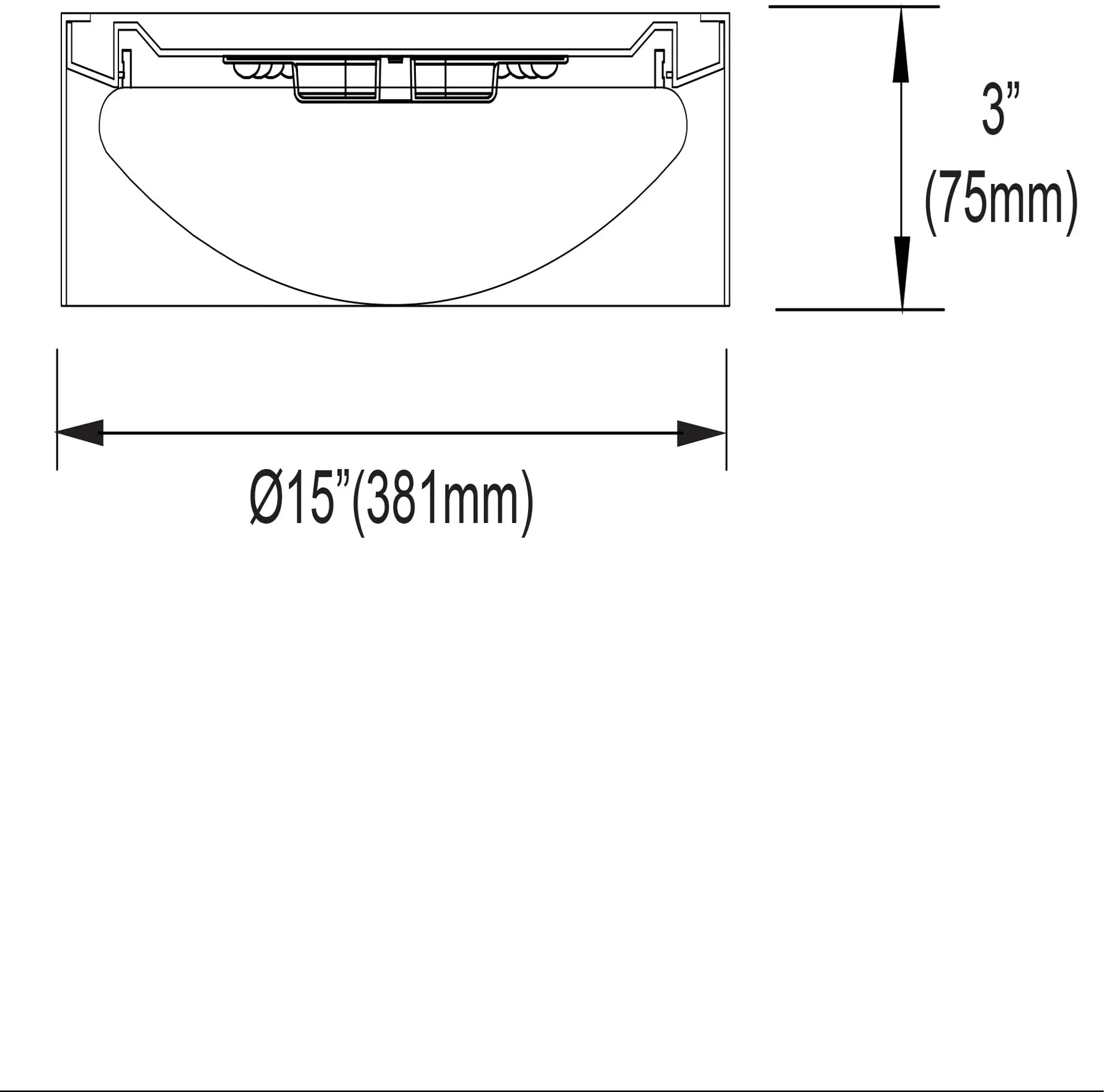 Dainolite LED Flush Mount, Satin Chrome Finish, Grey Shade CFLD-1522-2423