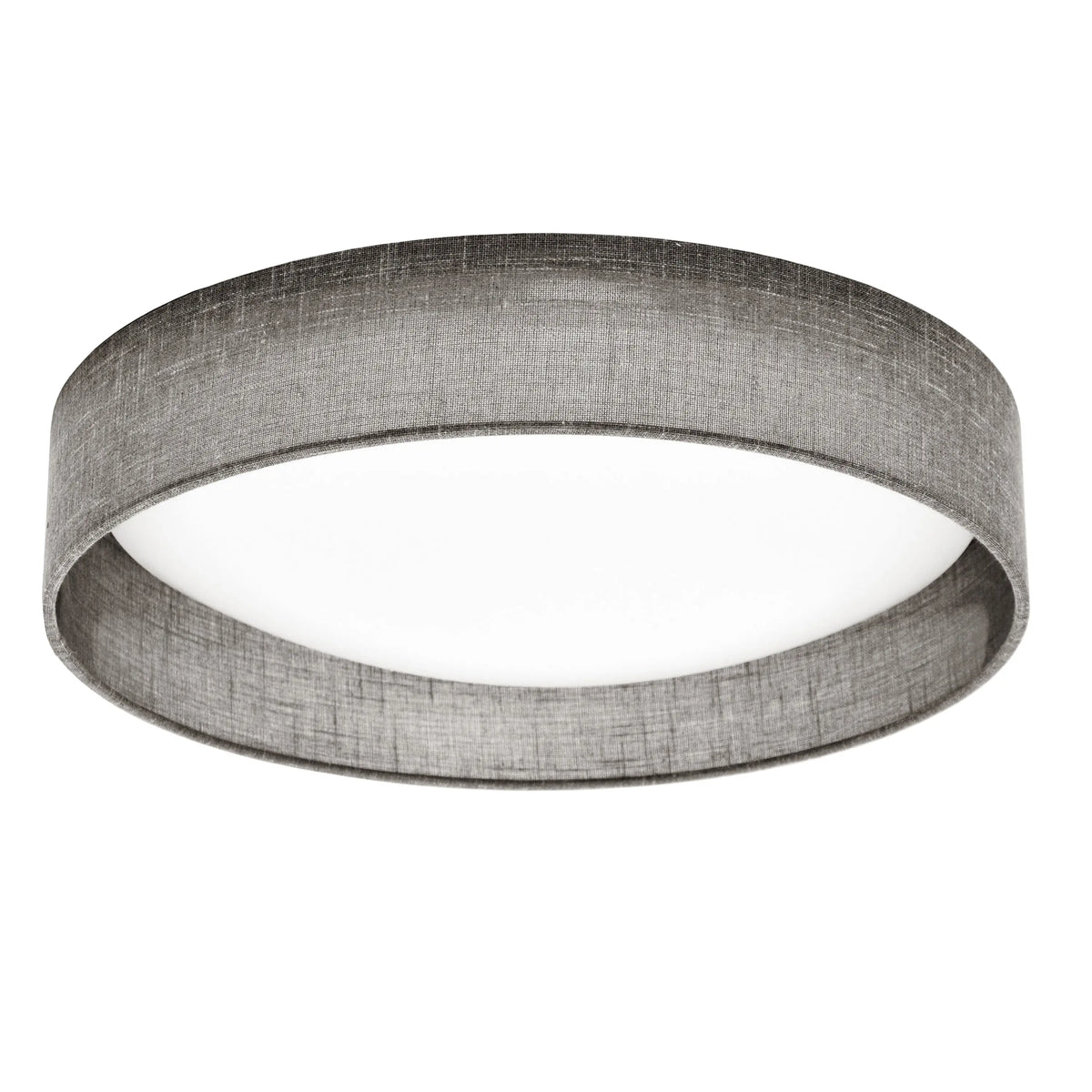 Dainolite LED Flush Mount, Satin Chrome Finish, Grey Shade