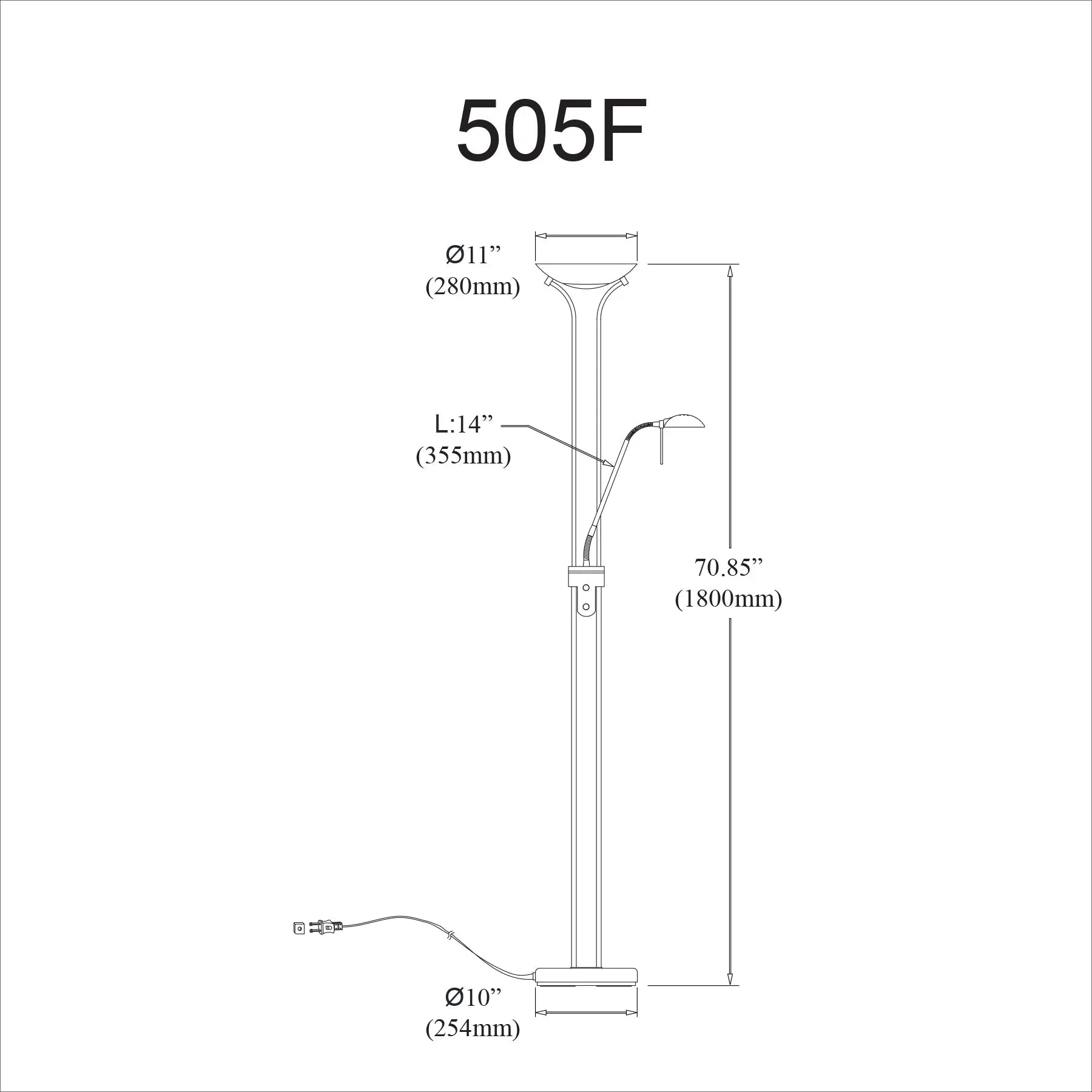 Dainolite Mother/Son Floor Lamp, Oil Brushed Bronze