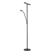 Dainolite Mother and Son LED Floor Lamp, Sandy Black Finish