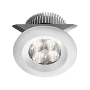 Dainolite White 2x4W 3000K, CRI80+, 25° beam, 24VDC input with Male Connector, 18" Lead wire, D70xH50 mm, Dimmable.